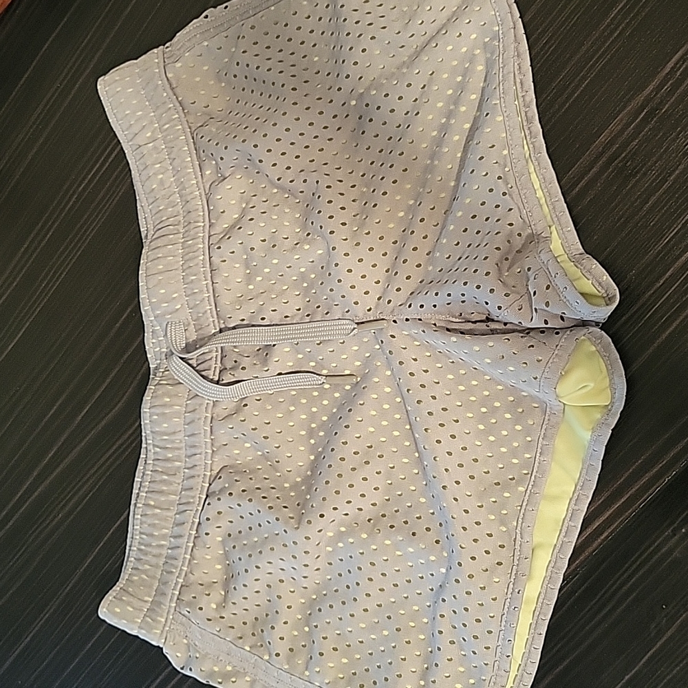 Athletic shorts. Medium. Grey with yellow/green neon under.